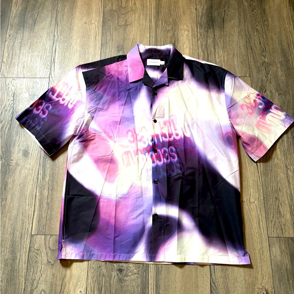 Topman oversize photo printed shirt. Size L new with tags.